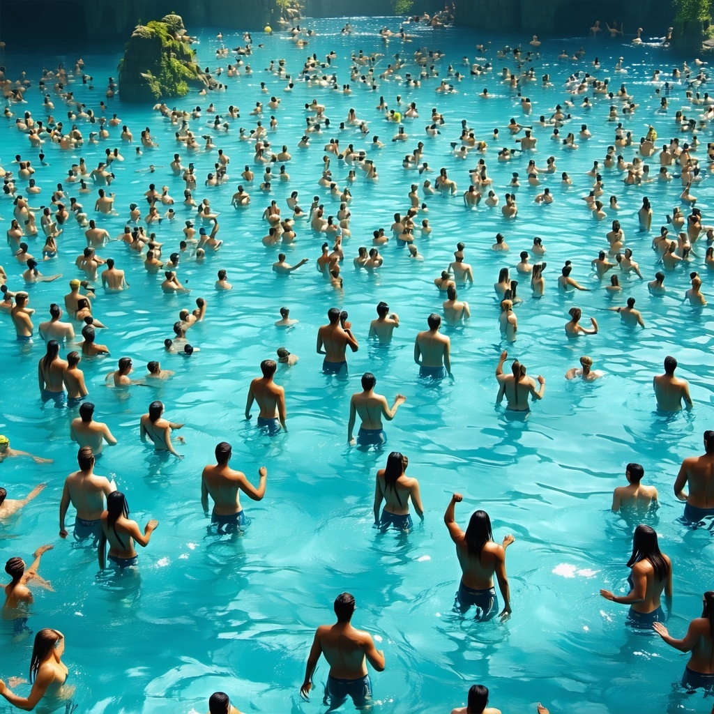 Searching for a person in a large pool of people