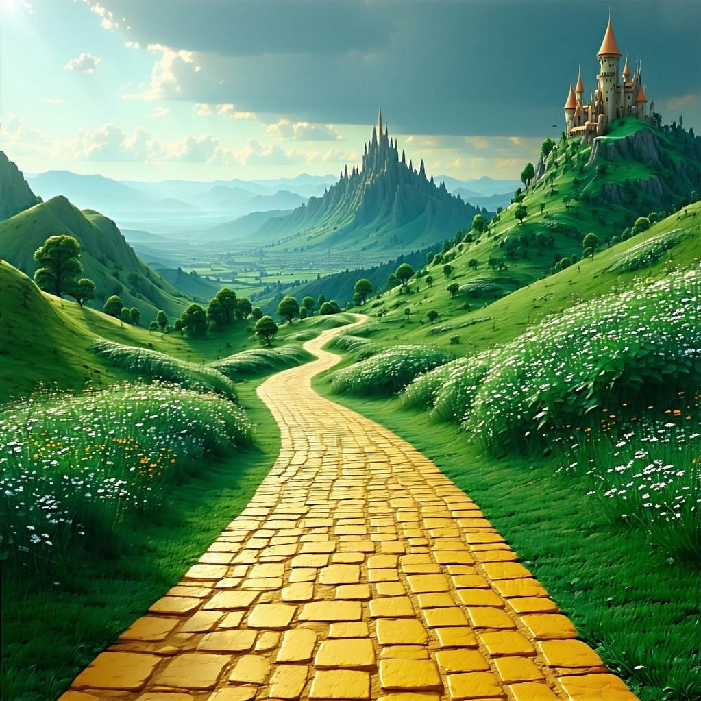 The Yellow Brick Road on the way to the Emerald City in the distance-1